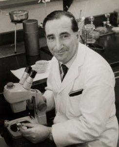 Guido Pontecorvo at work at the Albert Einstein College of Medicine, 1964